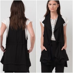 Ruti Cece black crepe vest